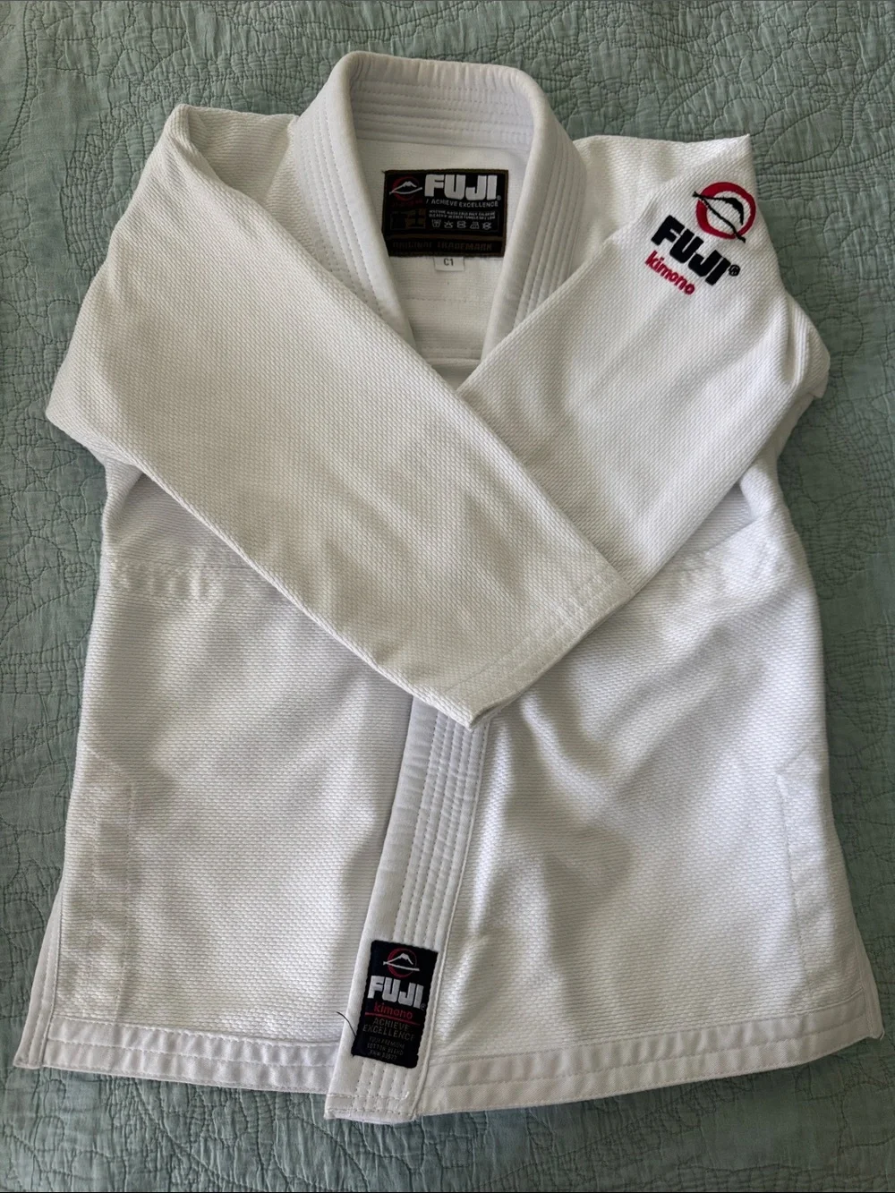 Kids White Brazilian Jui Jitsu Gi Set with Belt